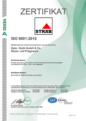 Zertifikat ISO 9001